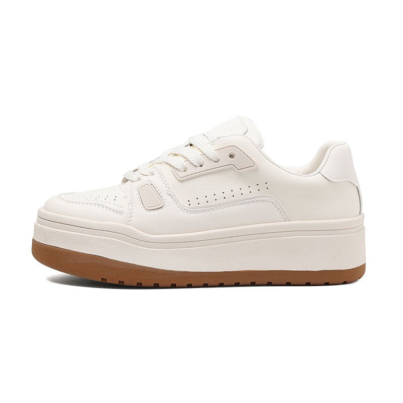 Women's White Versatile European Retro Muffin Sports Leisure Men's Shoes