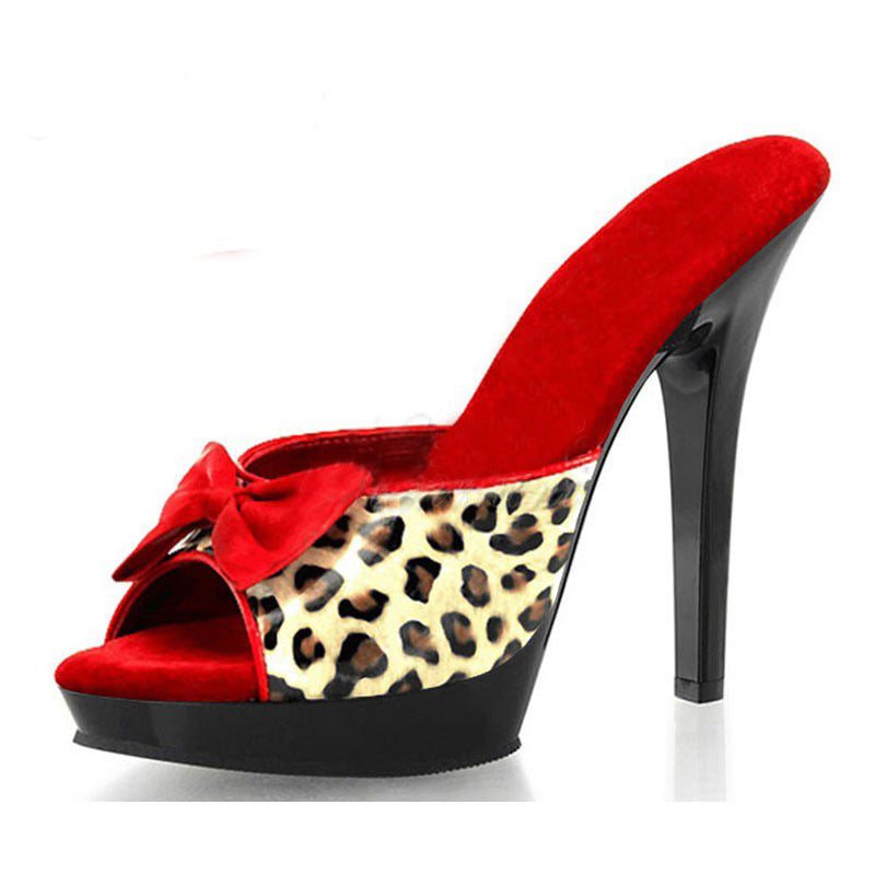 Women's Fashion High Stiletto Crystal Bottom Platform Sandals