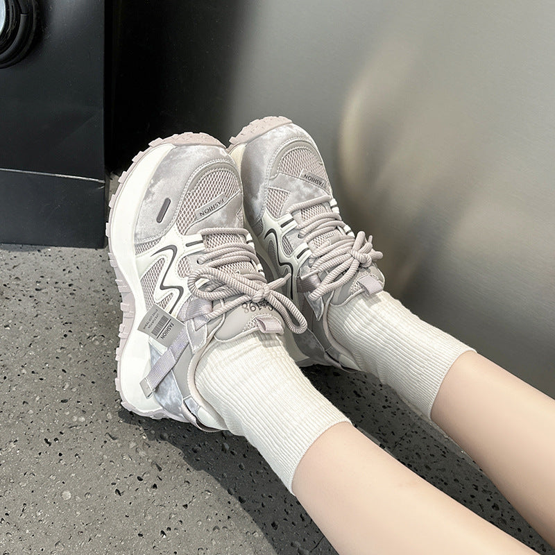 Women's Bottom Heightened Daddy Spring Fashion Breathable Sneakers