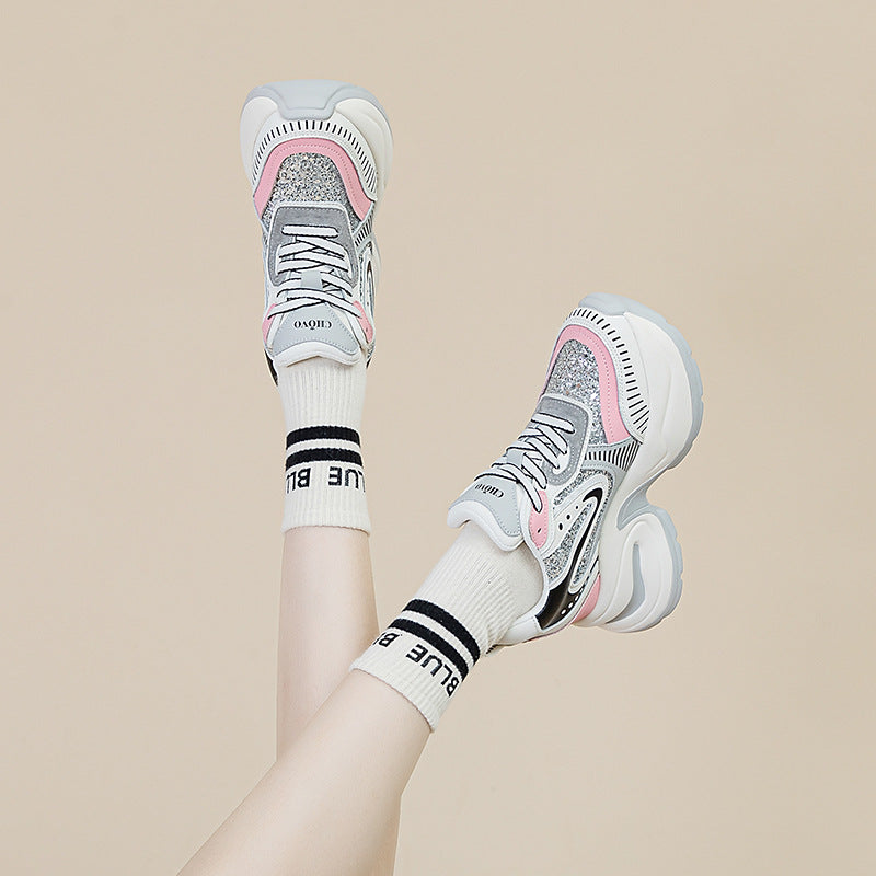 Women's Dad Height Increasing Insole Platform Small Sneakers