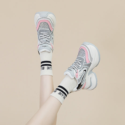 Women's Dad Height Increasing Insole Platform Small Sneakers