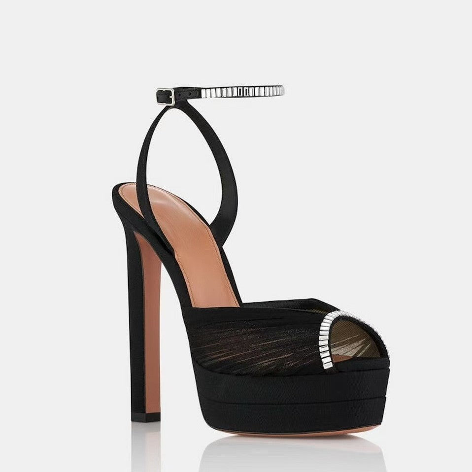 Women's Banquet Peep Toe Large Size Fashion High Heeled Sandals