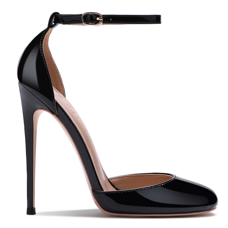 Comfortable Round Toe Stiletto Hollow Closed High Heeled Sandals