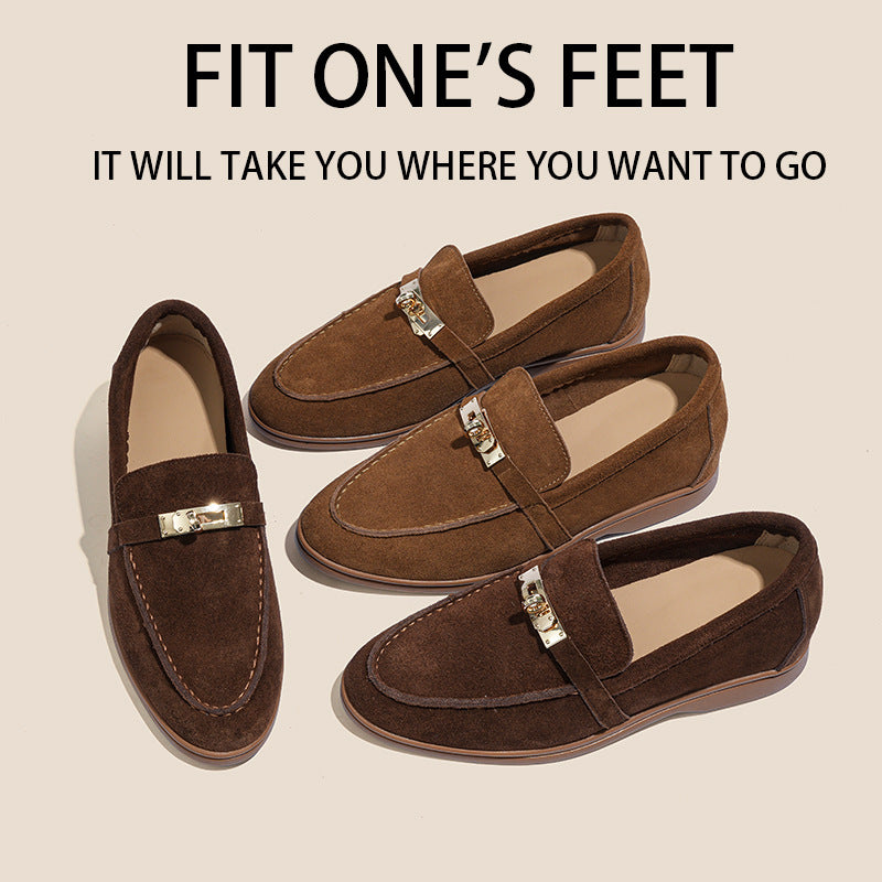 Women's Gold Lock Invisible Elevated Retro Easy Loafers