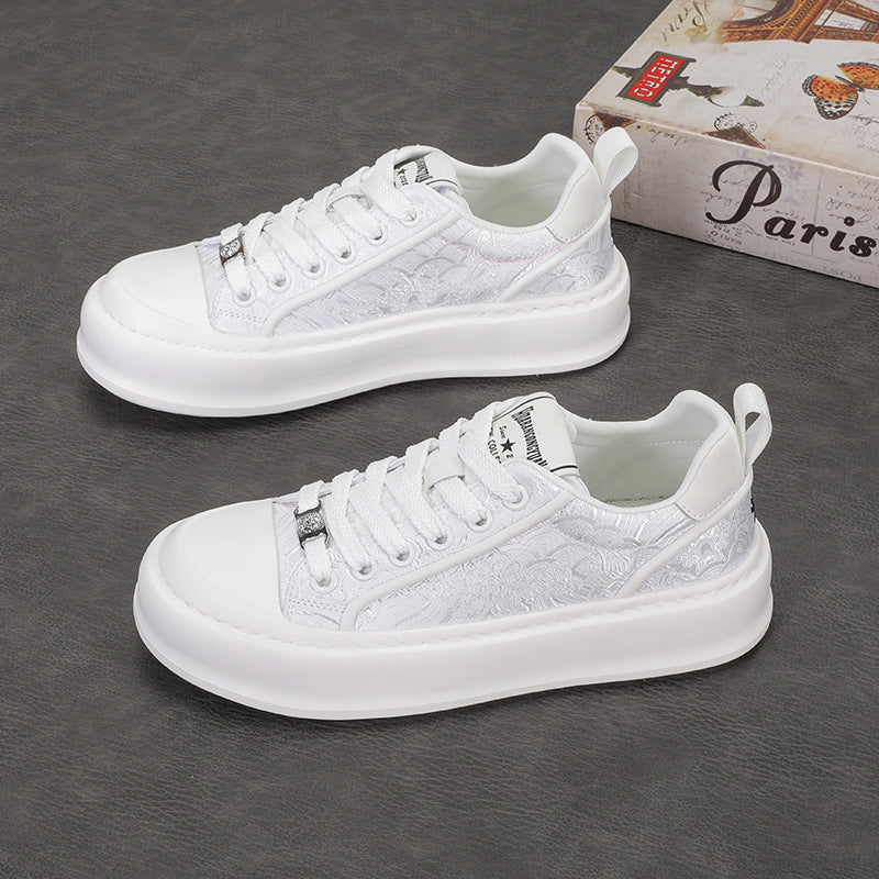 Men's Spring Chinese Style Breathable Plaid No Men's Canvas Shoes