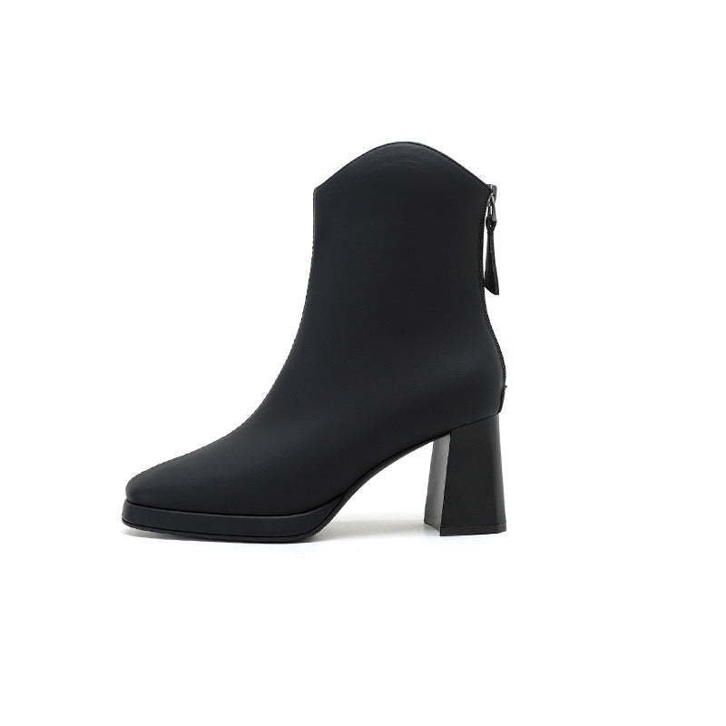Durable Pretty Trendy Glamorous Graceful Winter Women's Leather Boots