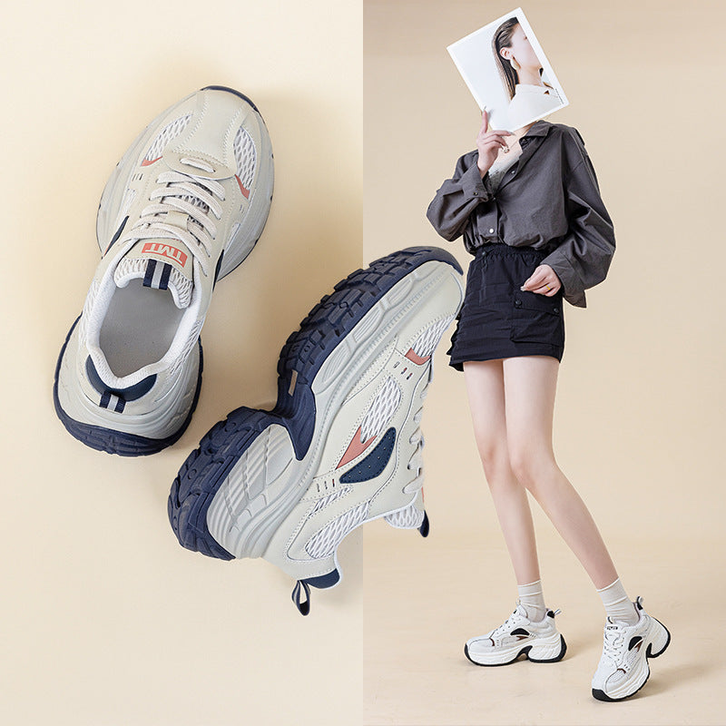 Women's Spring Thick Bottom Heightened Daddy Breathable Women's Shoes