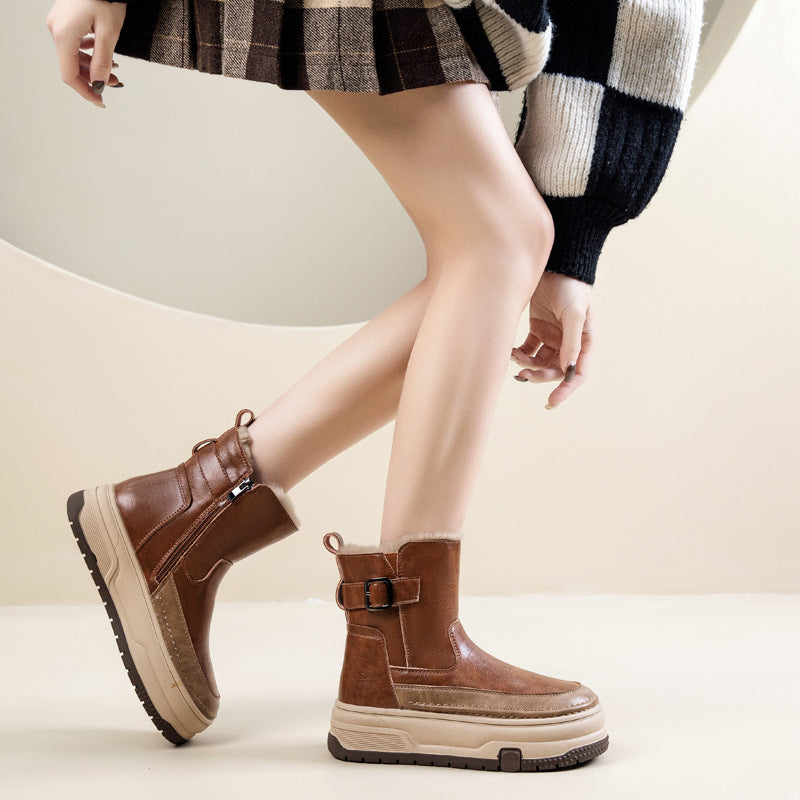 Style Versatile Fleece Lined Padded Warm Keeping Snow Boots