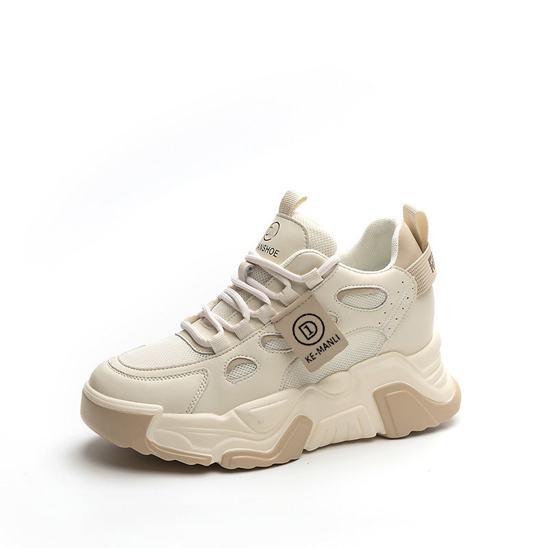 Women's Dad Comfortable Platform Inner Height Increasing Women's Casual Shoes