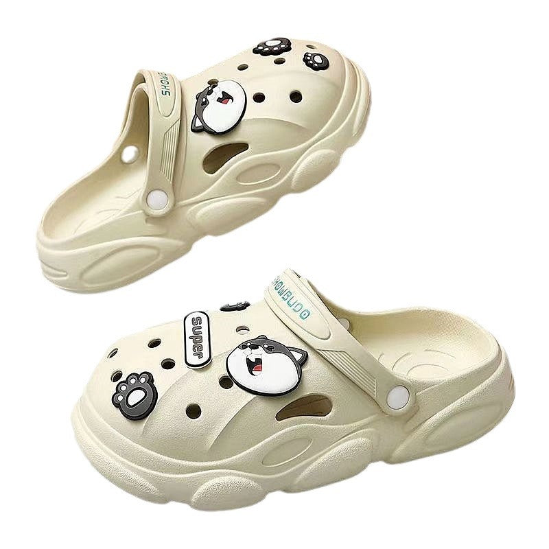 Men's Hole Summer Outdoor Cartoon Platform Beach Sandals