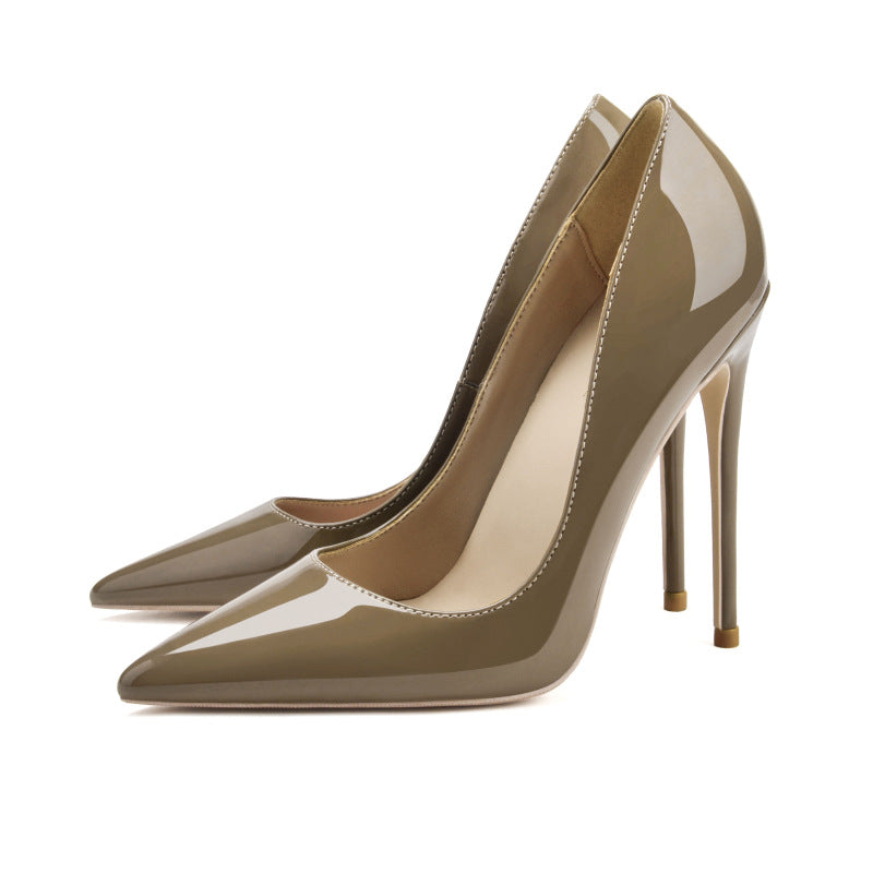Women's Pointed Stiletto Large Small Size Black Women's Fashion Shoes