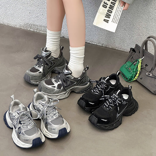 Women's Small Monster Height Increasing Insole Dad Autumn Women's Sports Shoes
