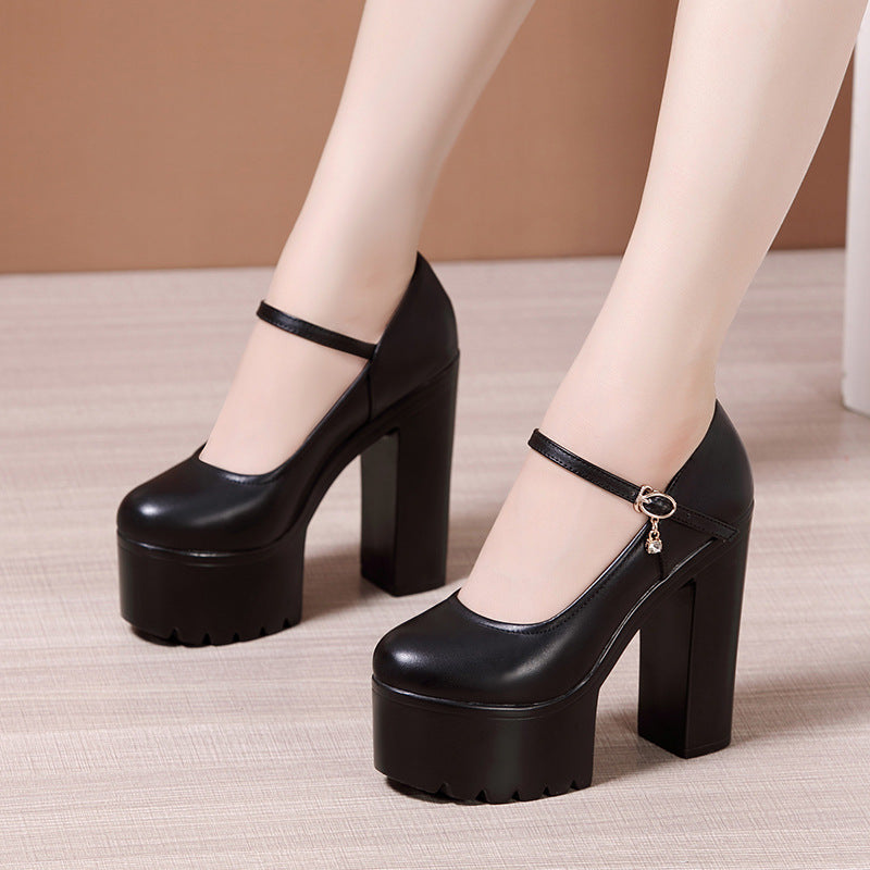 Women's Cheongsam Show Special Thick Bottom Waterproof Platform Round Head Super Women's Fashion Shoes