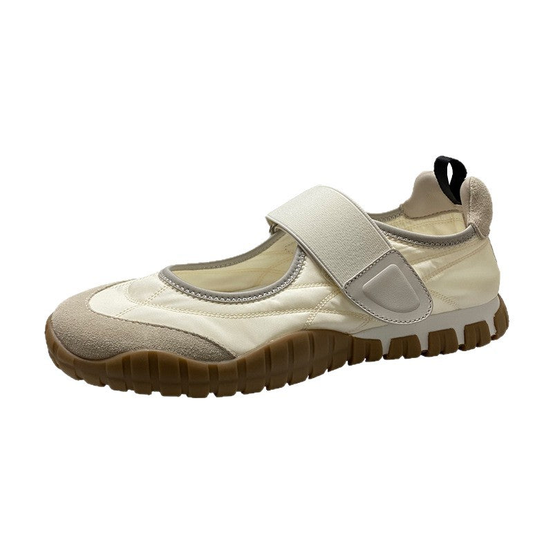 Women's Niche French Retro Velcro Outdoor Ballet Platform Mary Jane Fashion Women's Casual Shoes