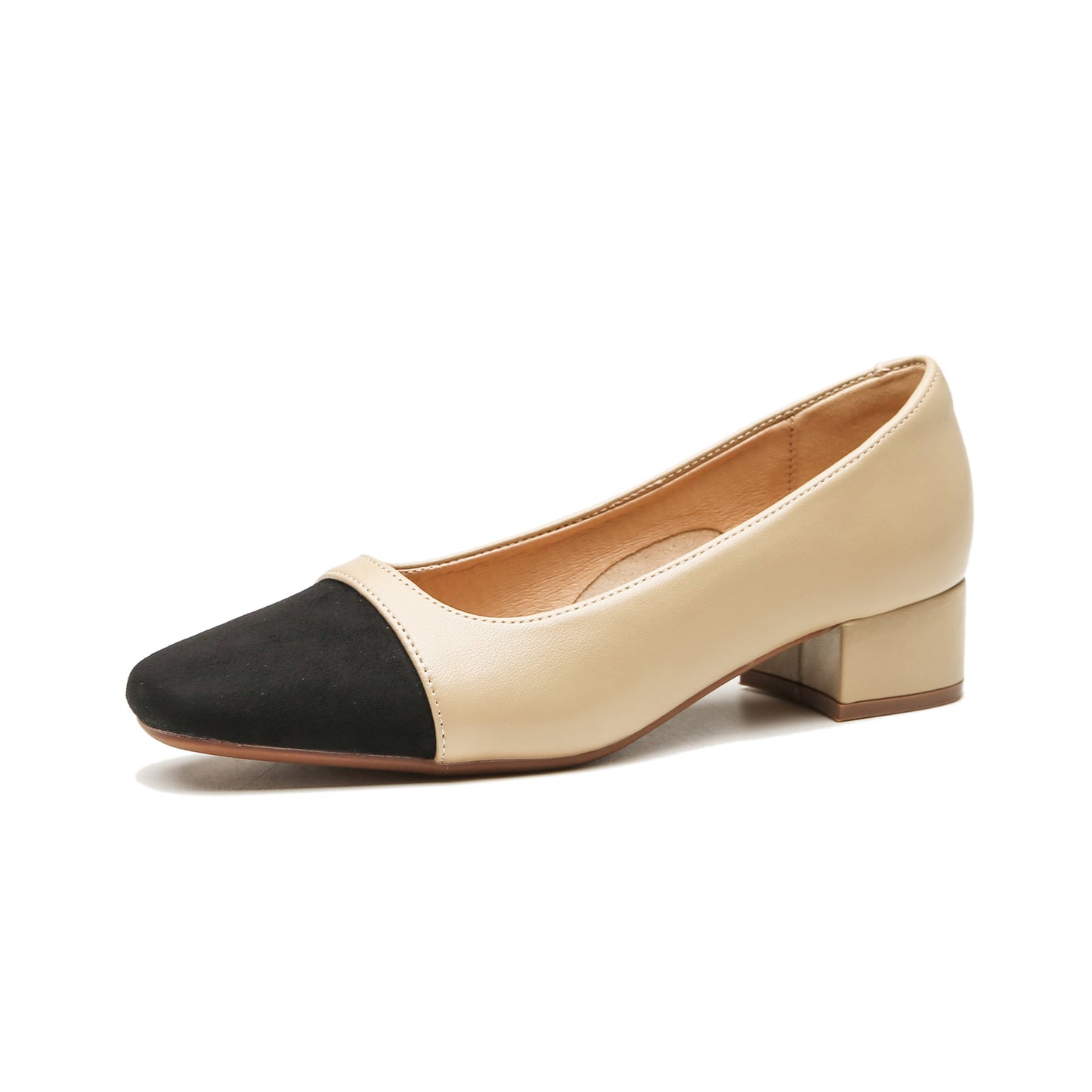 Women's Sheepskin Color Matching Classic Style Chunky Casual Shoes