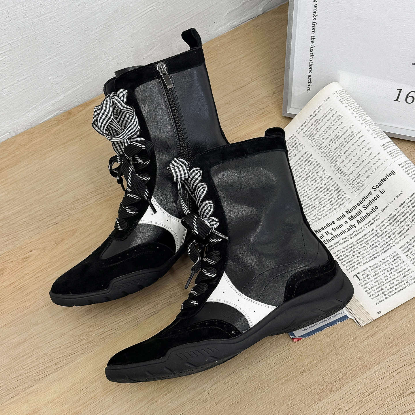 Women's Hight Increasing Martin Fashion Boxing Sports Women's Leather Boots