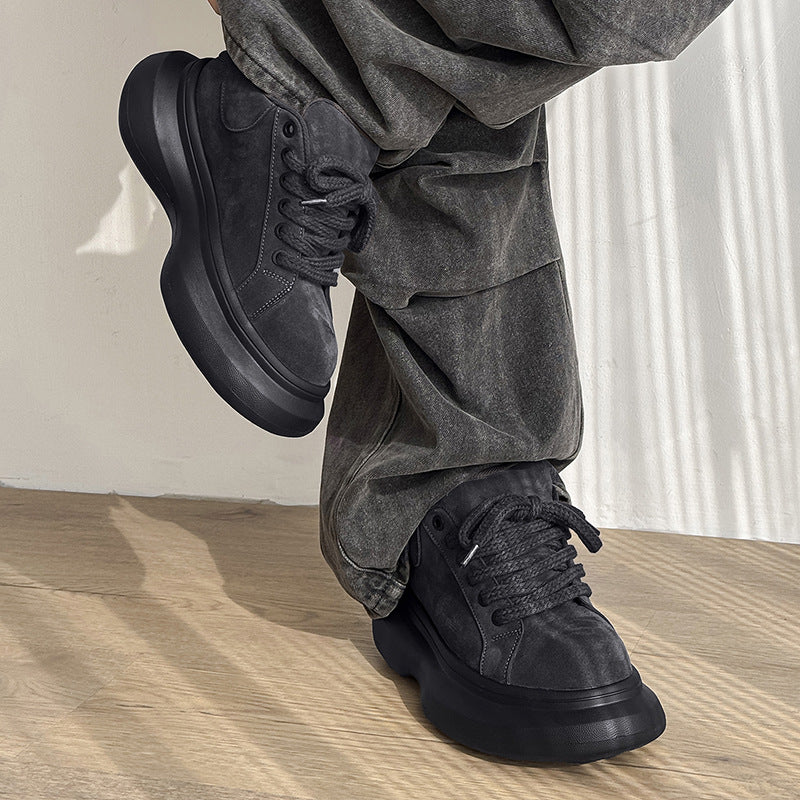 Men's Comfortable Platform Elevator Wild Trendy Low Men's Board Shoes
