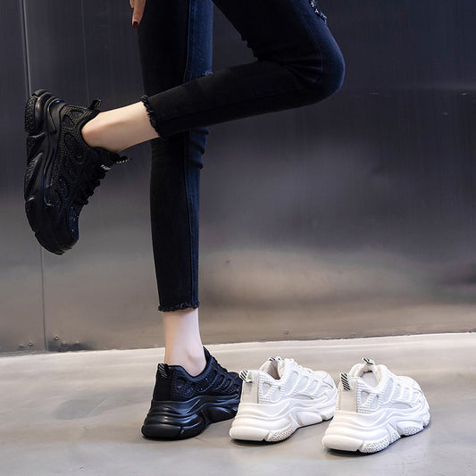 Women's Dad Spring Thick Bottom Increased Running Casual Shoes