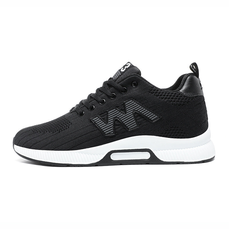 Men's Elevator Large Size Flying Woven Height Increasing Men's Sports Shoes