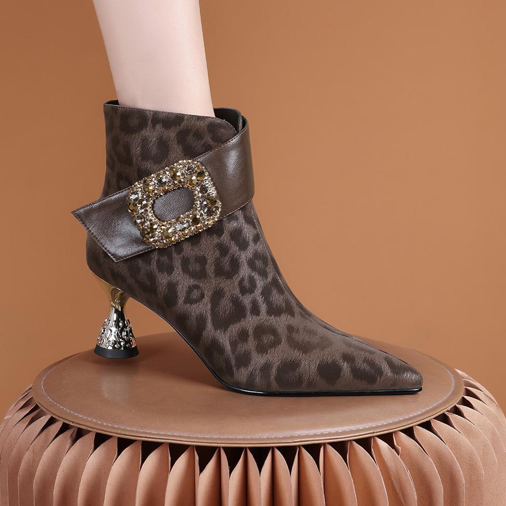 Women's Side Zipper High-grade Elegant Comfortable Short Women's Leather Boots