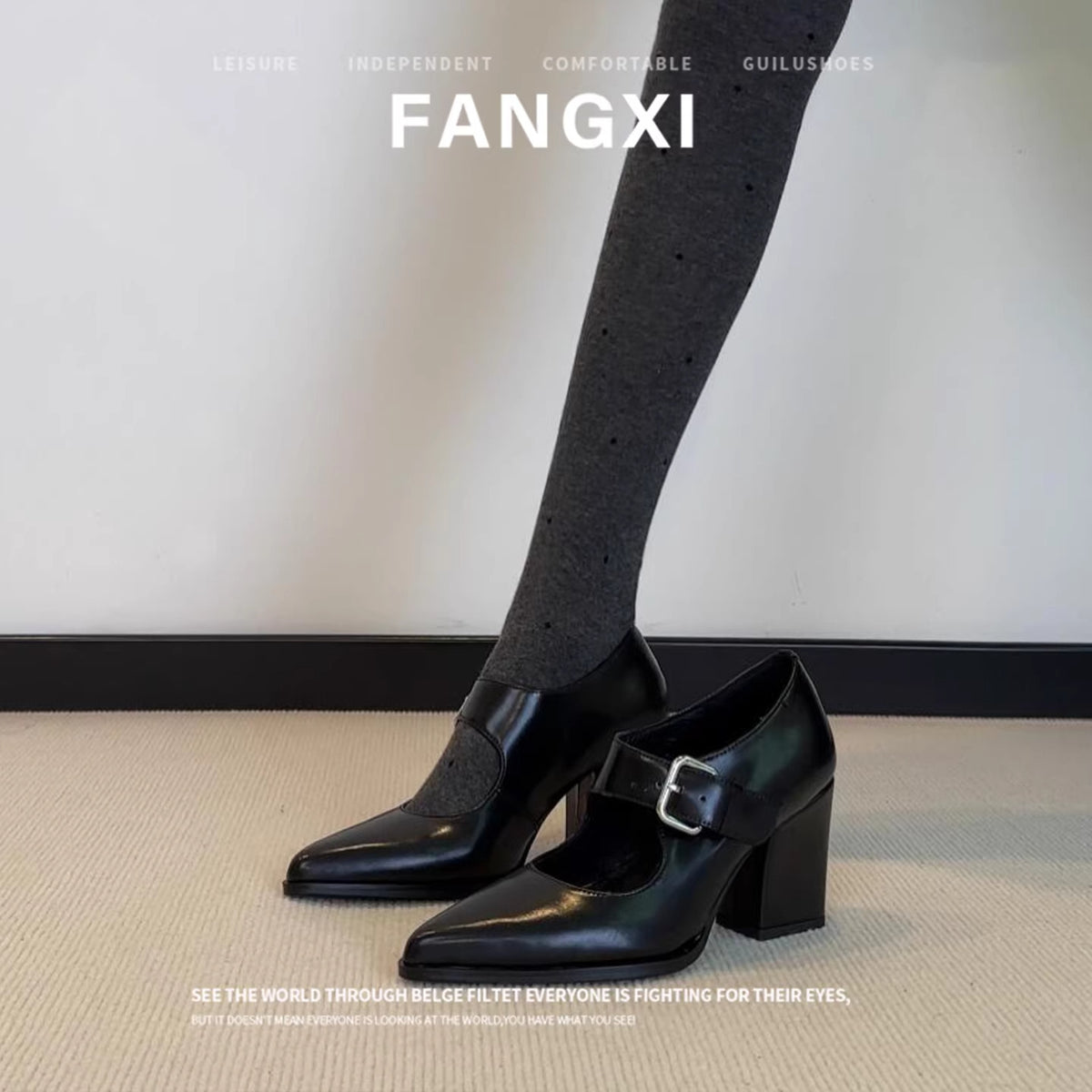 Women's Style Pointed Toe Mary Jane Shallow Mouth Women's Fashion Shoes