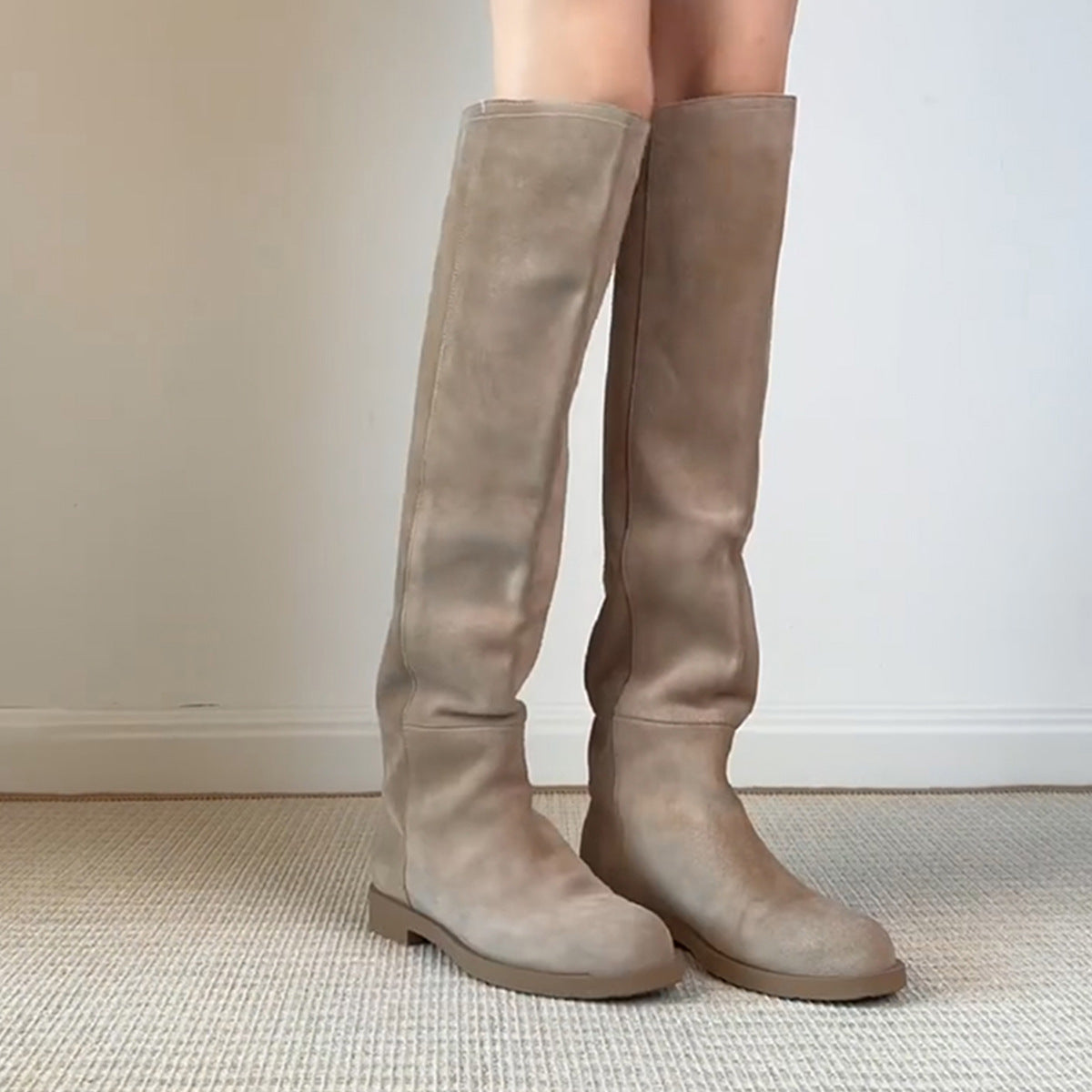 Women's The Knee Tall Knight Matte Wide Heels