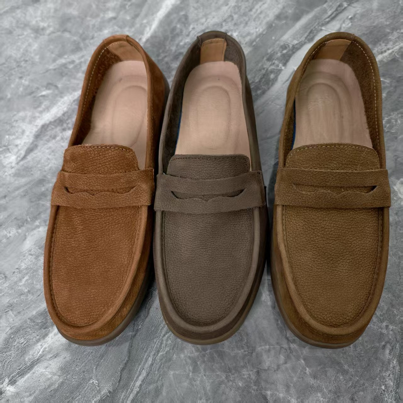 Men's Layer Cowhide Retro Slip-on Easy To Loafers/doug Shoes