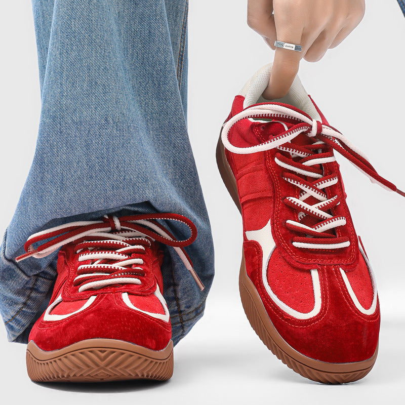 Men's Flat Suede British Style German Training Men's Board Shoes
