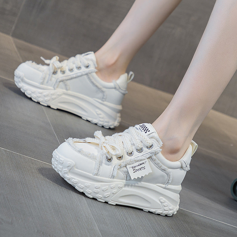 Women's Popular Dad Spring Small Platform Hidden Heels
