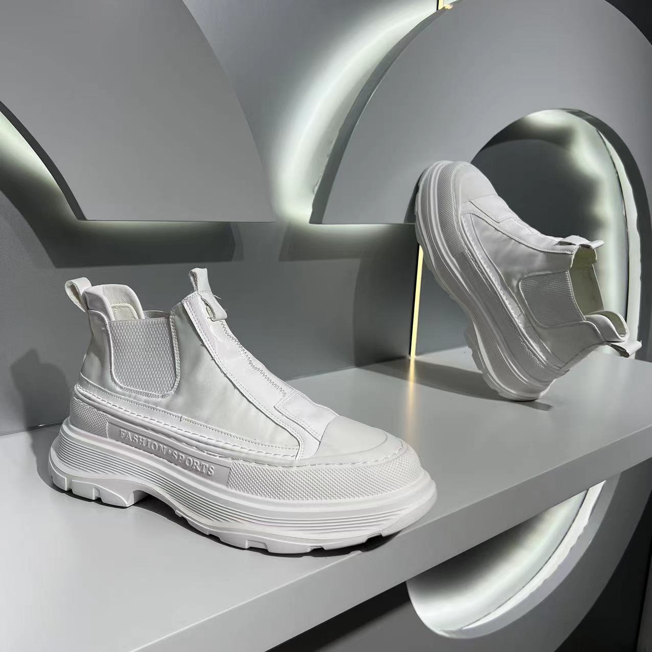 Men's Summer Shell Toe Low-cut Fashion Board Soft Back Thick Sneakers