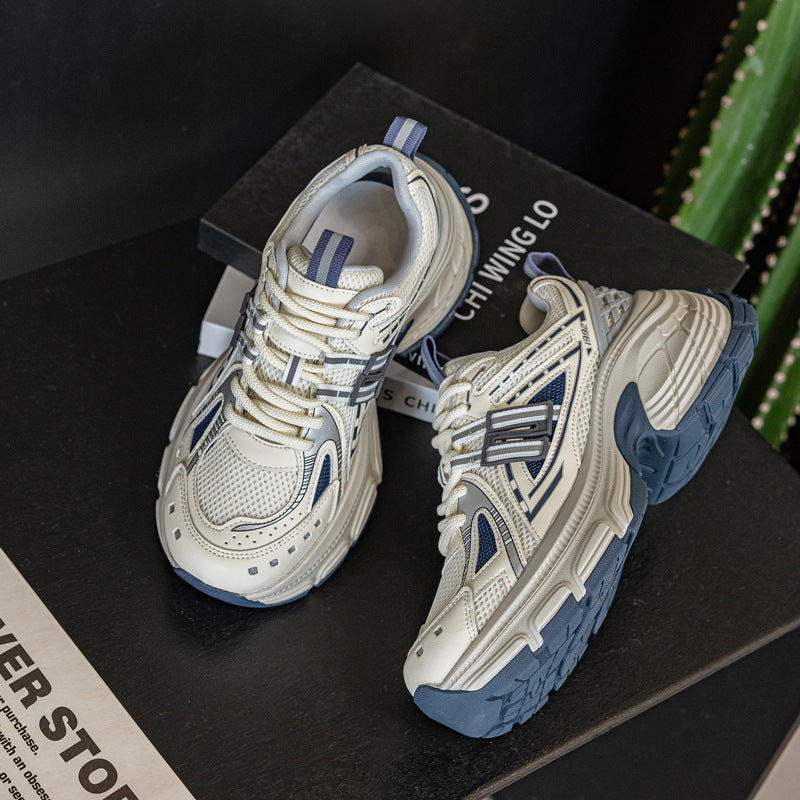 Women's Spring Breathable Mesh Blue Whale Dad Deep Women's Sports Shoes