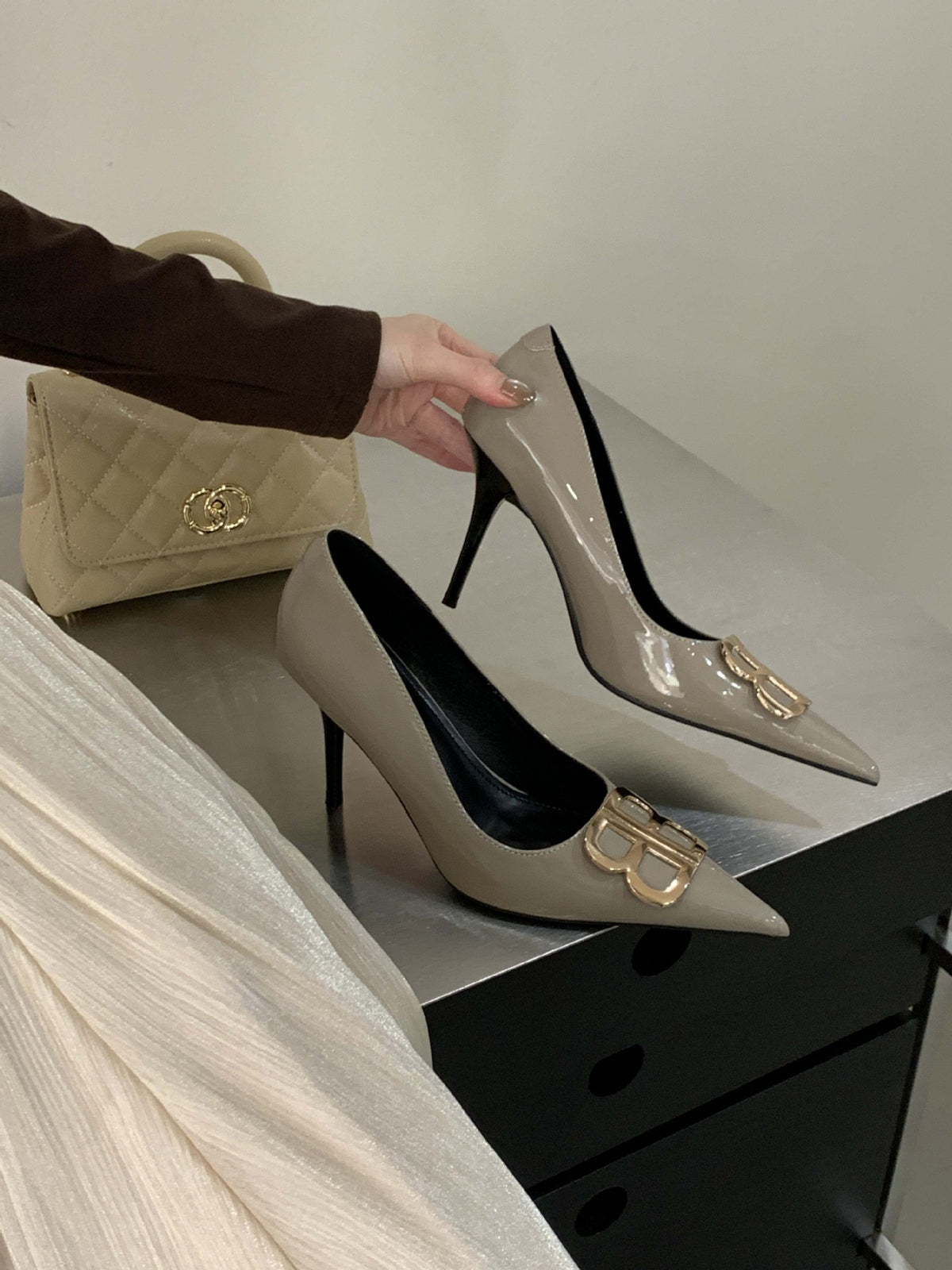 Women's Pointed Toe Double Buckle Elegant Spring Women's Fashion Shoes