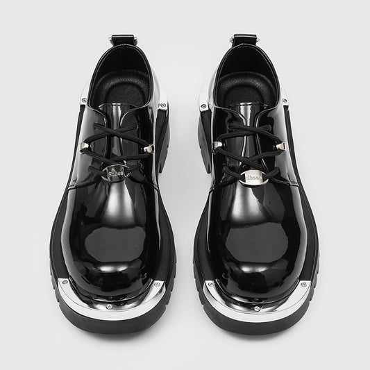 Men's Increasing Derby American Big Toe Thick Men's Casual Leather Shoes