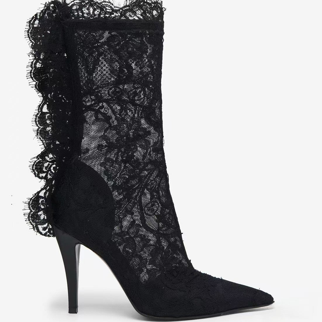 Beautiful Retro Fashion Lace Translucent Ankle Boots