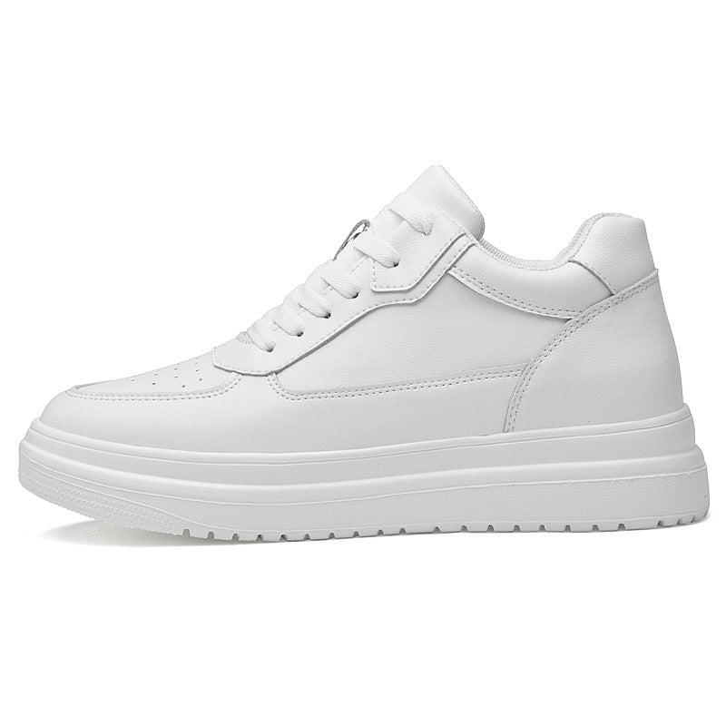 Men's Spring Inner Height Increasing Invisible White Men's Board Shoes