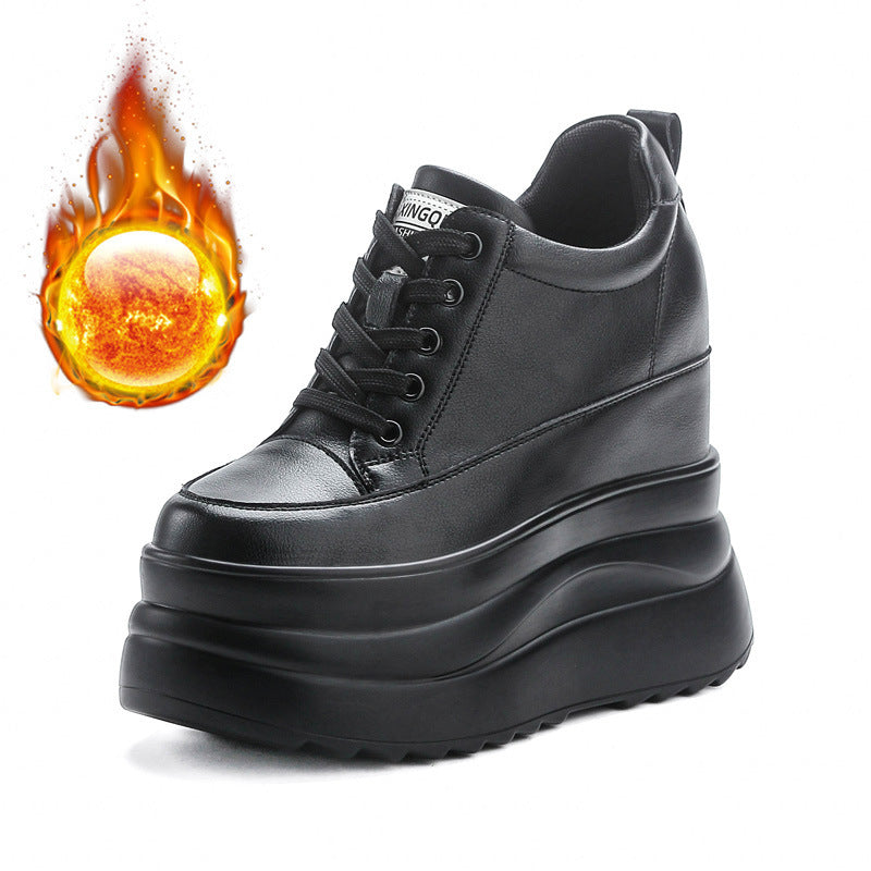 Women's High Spring Small Wedge Platform Hidden Casual Shoes