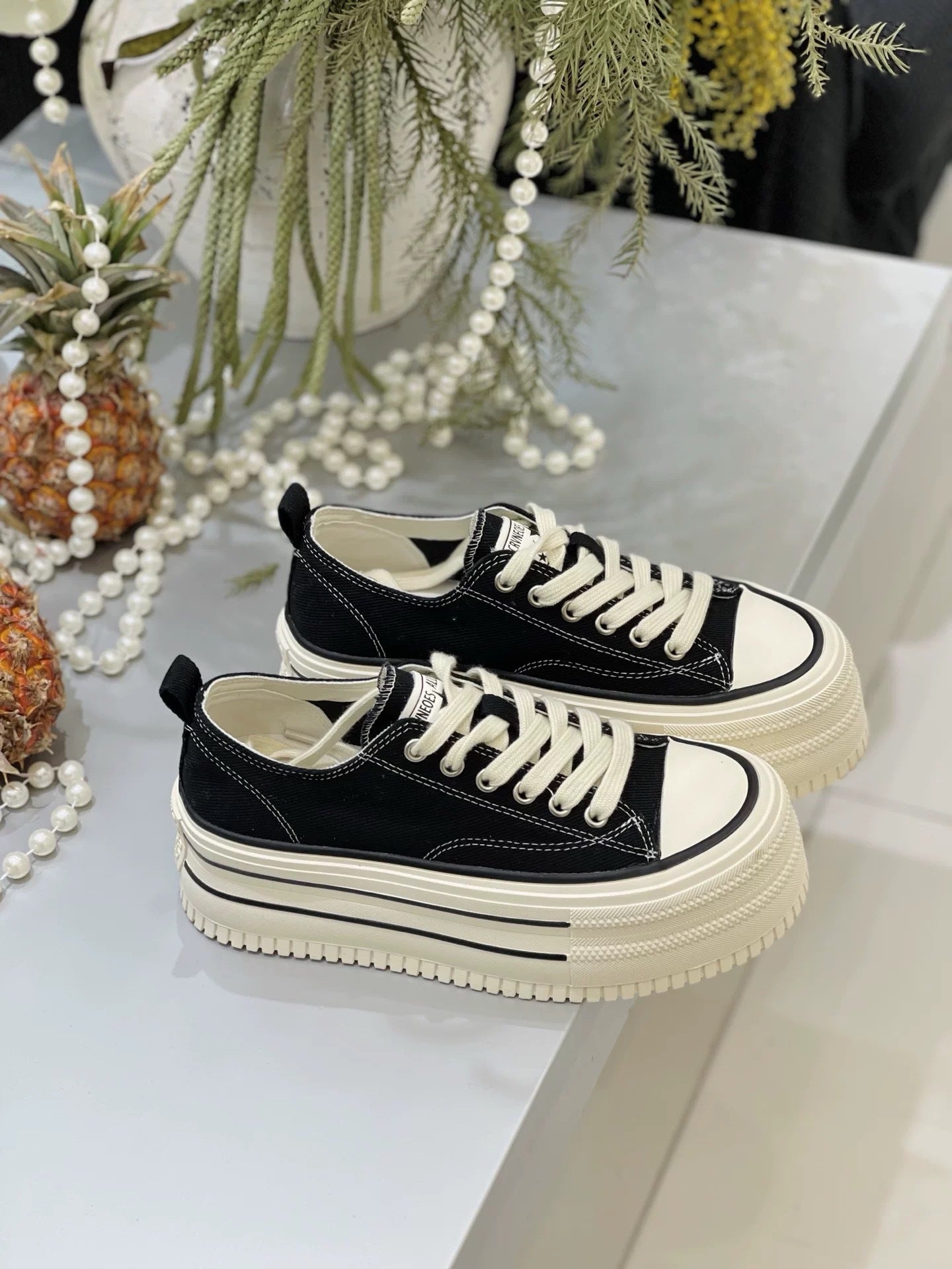 Women's Small Platform Hight Increasing Board Spring Casual Shoes