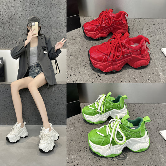 Women's Fashion Platform Dad Spring Elevator Wild Super Casual Shoes
