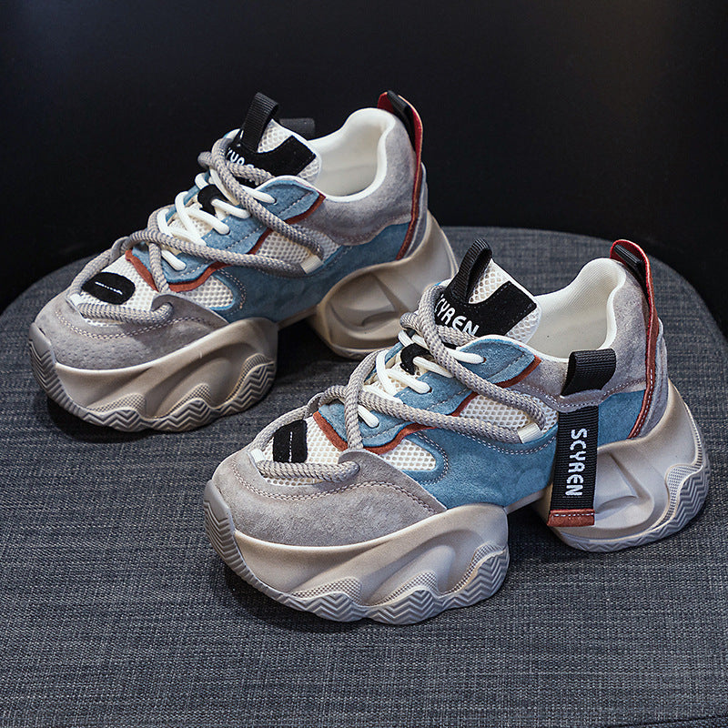 Women's Platform Dad Height Increasing Insole Pop-up Women's Casual Shoes