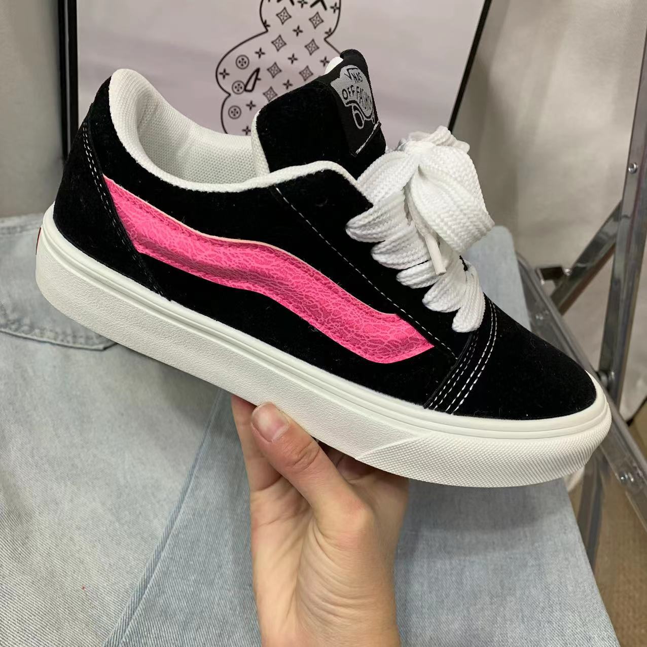 Women's Spring Pink Pitaya Bread Couple Fashion Sneakers