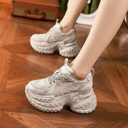 Women's Small Tall Dad Durian Bottom Platform Sneakers
