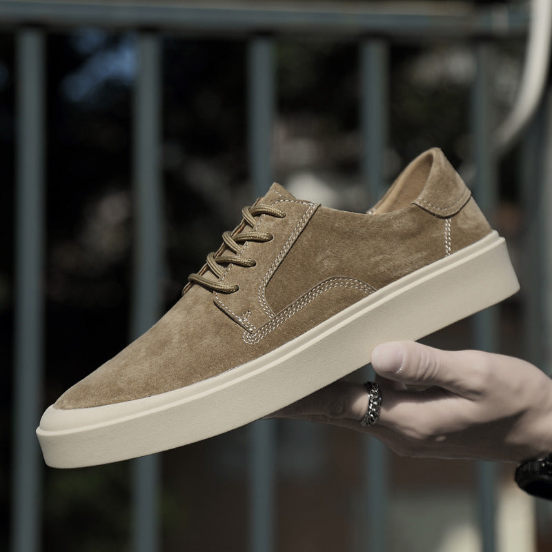 Men's Versatile Board Genuine Retro Invisible Height Sneakers