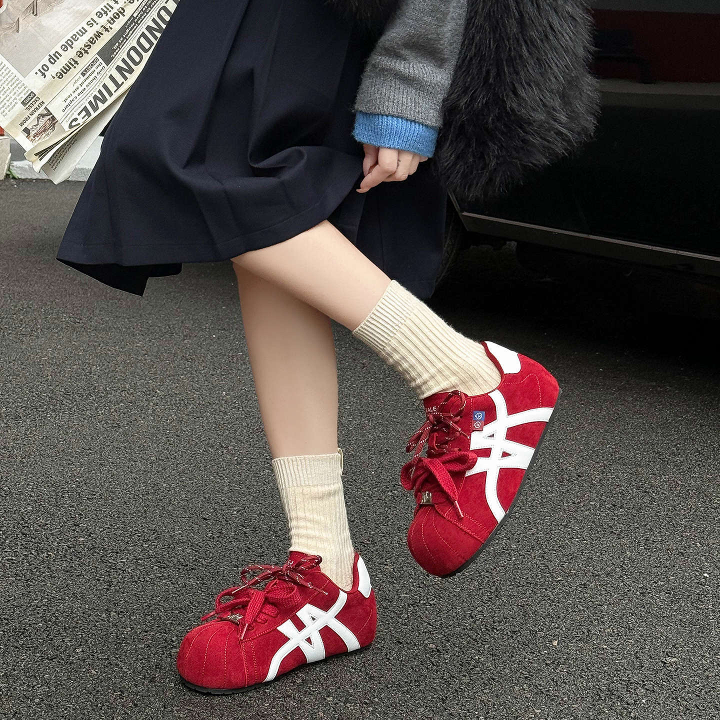 Women's Flat Bread Height Increasing Insole Comfortable Women's Shoes