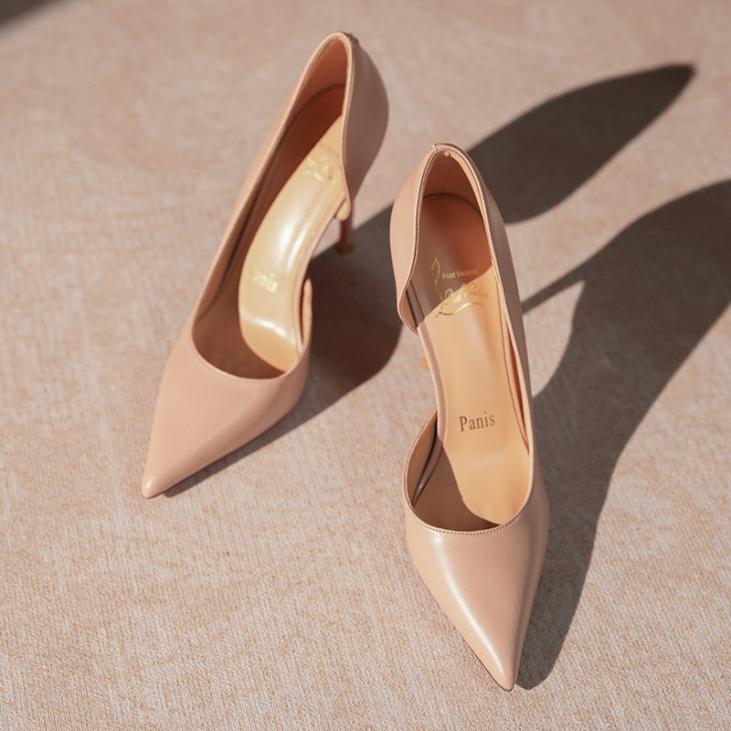 Empty High Pointed Toe Low-cut Adult Lady Like Woman Stiletto Heels