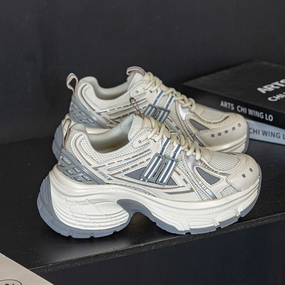 Women's Spring Breathable Mesh Blue Whale Dad Deep Women's Sports Shoes