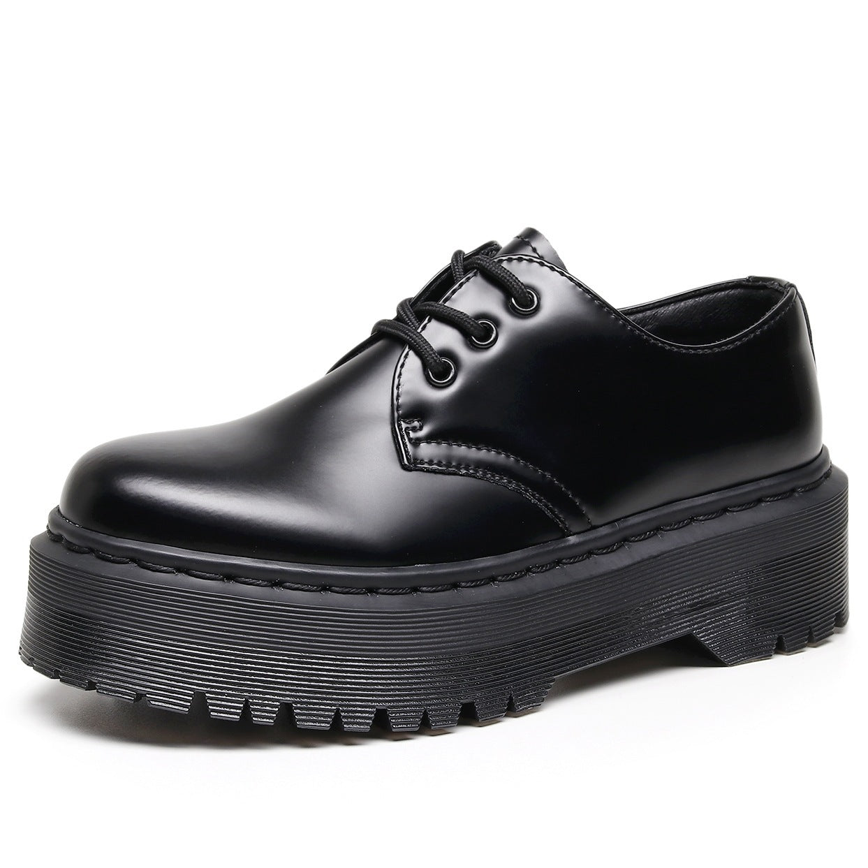 Women's Thick-soled Low-cut Genuine British Round Head Leisure Boots