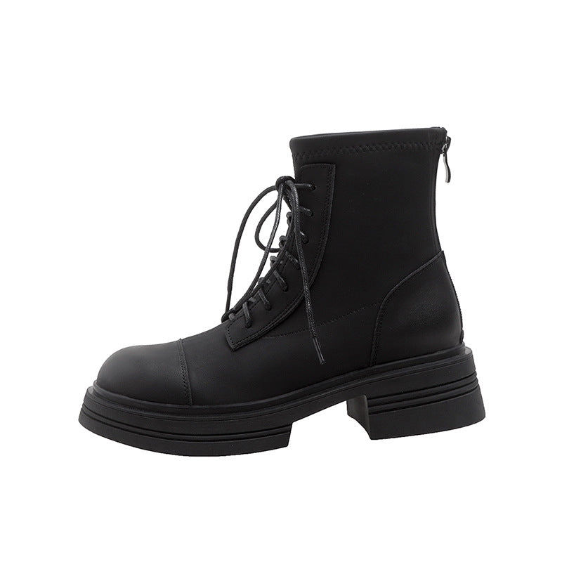 Women's Small Joker Martin Brown Chelsea Booties Retro British Boots