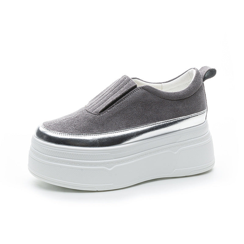 Women's Slip-on Summer Solid Color Height Increasing Sneakers