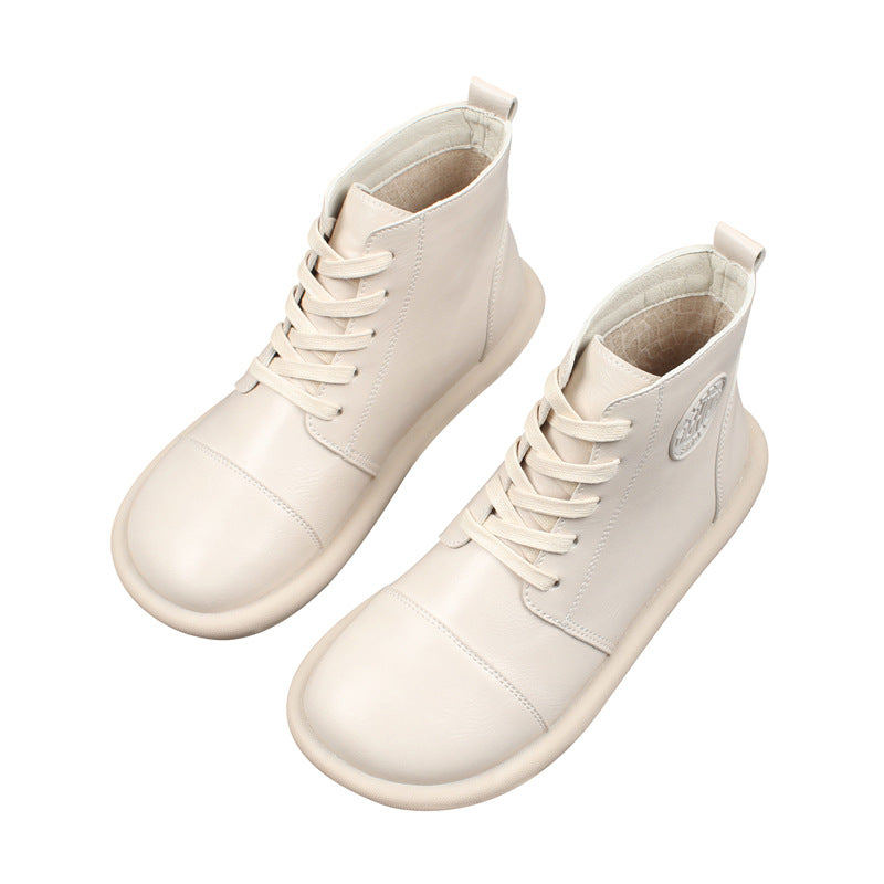 Women's Round Toe Short Fashion Comfortable Flat Boots
