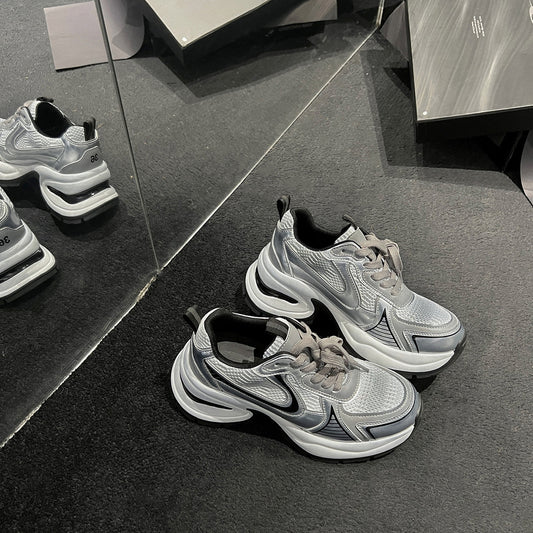 Sier Thick-soled Dad Female Elevator Wild Sneakers